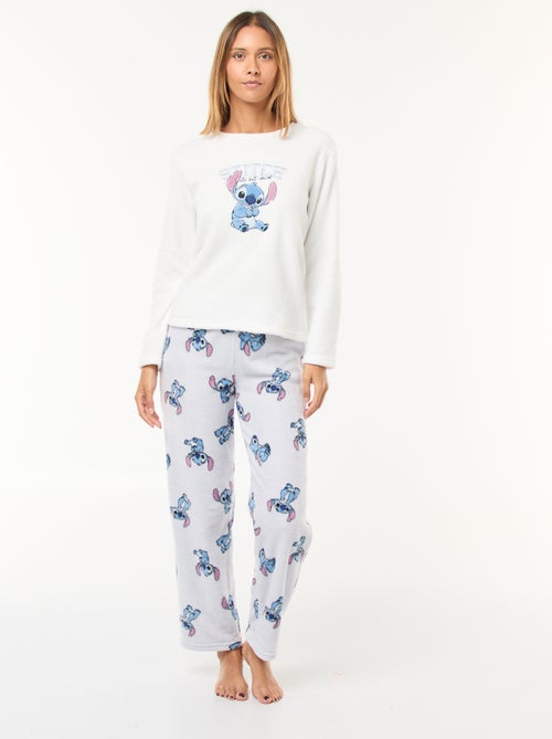 Lange fleece pyjama 'Stitch' 'Disney' - 2-delig - Kiabi