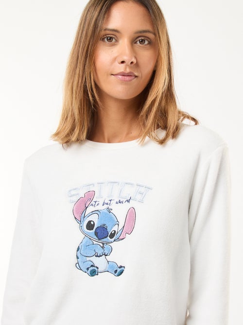 Lange fleece pyjama 'Stitch' 'Disney' - 2-delig - Kiabi
