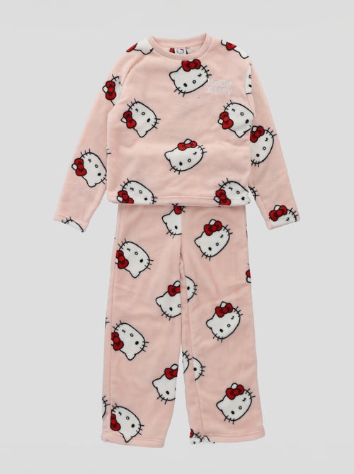 Lange fleecepyjama 'Hello Kitty' - 2-delig - Kiabi