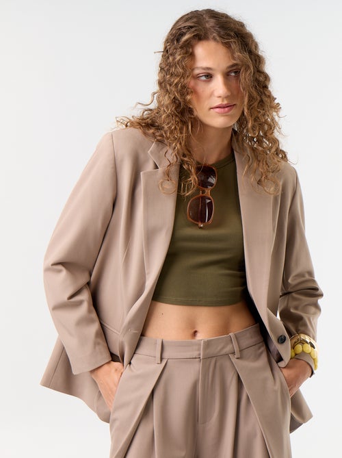 Lange getailleerde blazer - Kiabi Lange getailleerde blazer - Kiabi