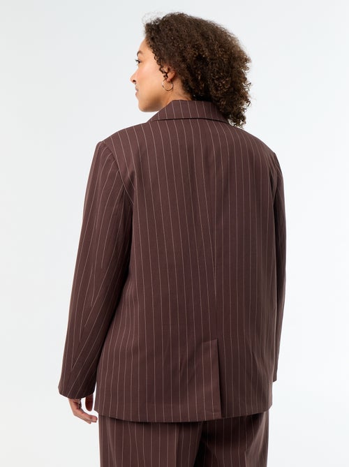 Lange getailleerde blazer met dubbele knoopsluiting - Kiabi