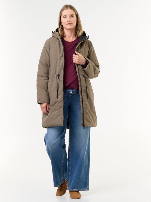Lange gewatteerde parka met capuchon - Kiabi Lange gewatteerde parka met capuchon - Kiabi
