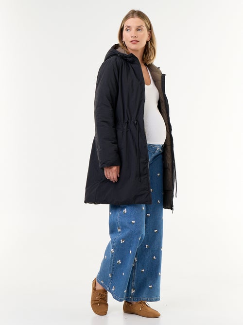 Lange gewatteerde parka met capuchon - Kiabi Lange gewatteerde parka met capuchon - Kiabi