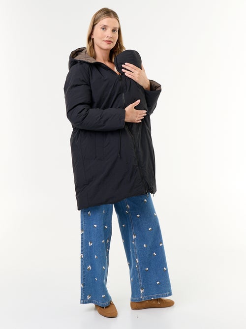 Lange gewatteerde parka met capuchon - Kiabi Lange gewatteerde parka met capuchon - Kiabi
