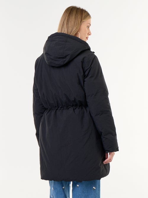 Lange gewatteerde parka met capuchon - Kiabi Lange gewatteerde parka met capuchon - Kiabi