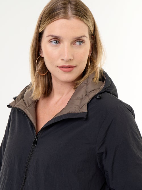 Lange gewatteerde parka met capuchon - Kiabi Lange gewatteerde parka met capuchon - Kiabi