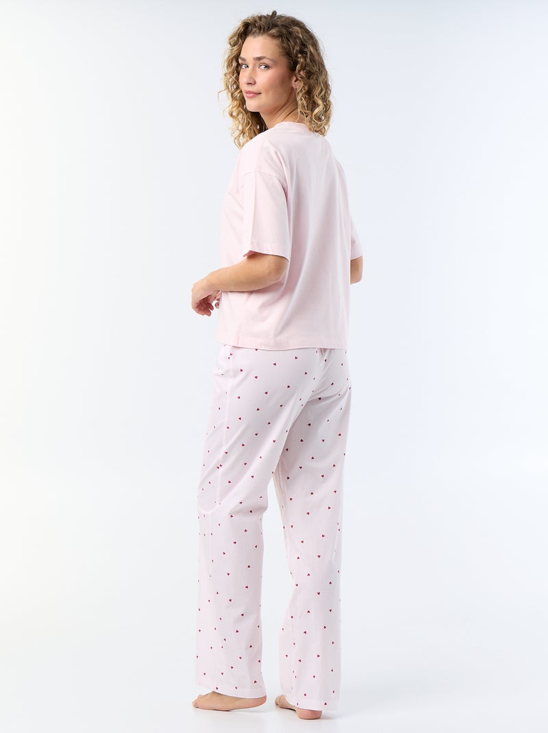 Lange 'Hello Kitty' pyjama - 2-delig Rose - Kiabi