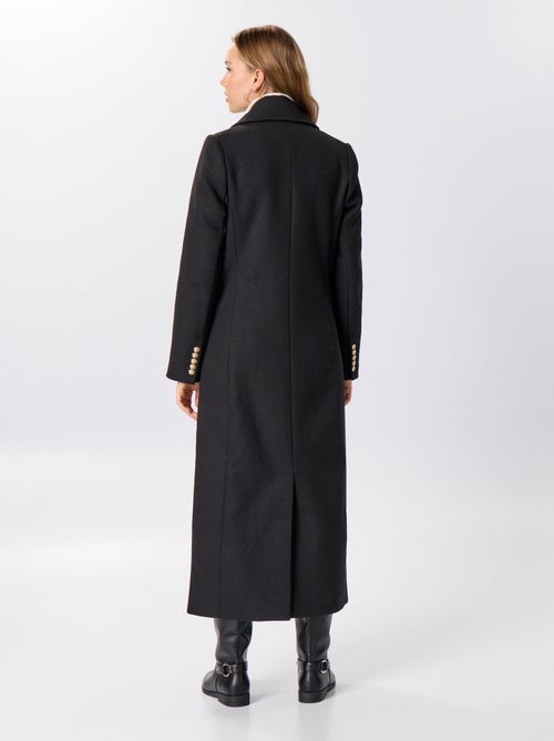 Lange jas met wol-look - Kiabi