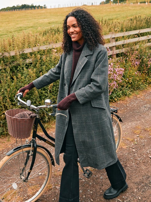 Lange jas met woleffect - Kiabi