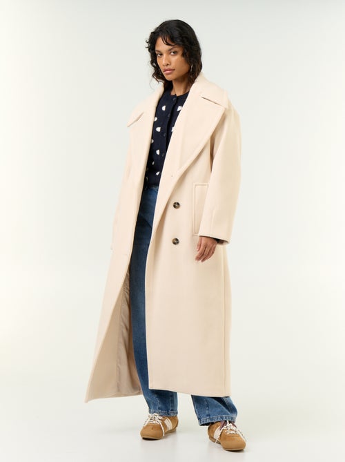 Lange jas met wollook - Kiabi