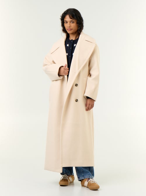 Lange jas met wollook - Kiabi