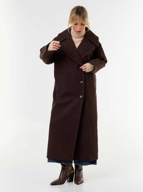 Lange jas met wollook - Kiabi