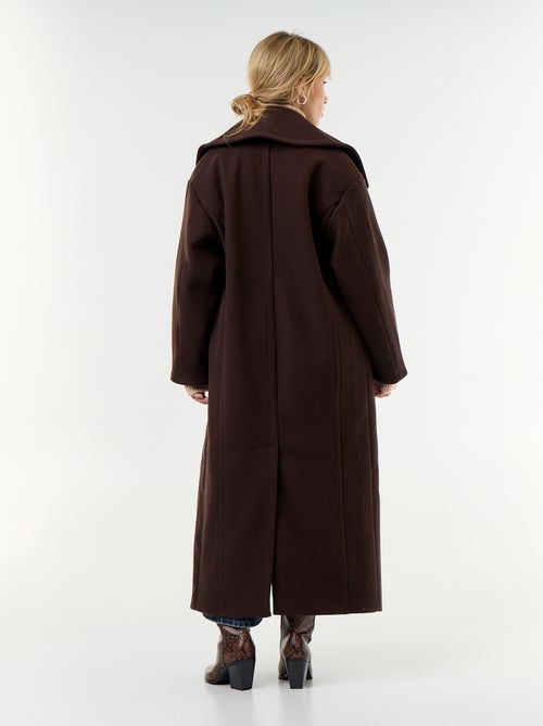 Lange jas met wollook - Kiabi
