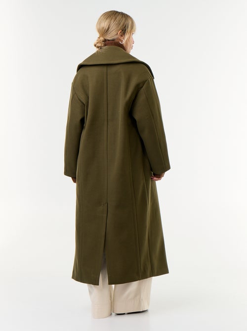 Lange jas met wollook - Kiabi