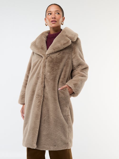 Lange jas van imitatiebont - Kiabi