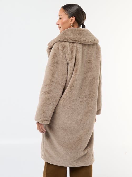 Lange jas van imitatiebont - Kiabi