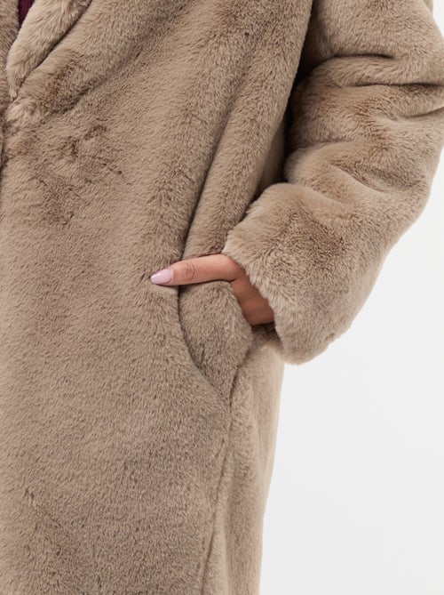 Lange jas van imitatiebont - Kiabi