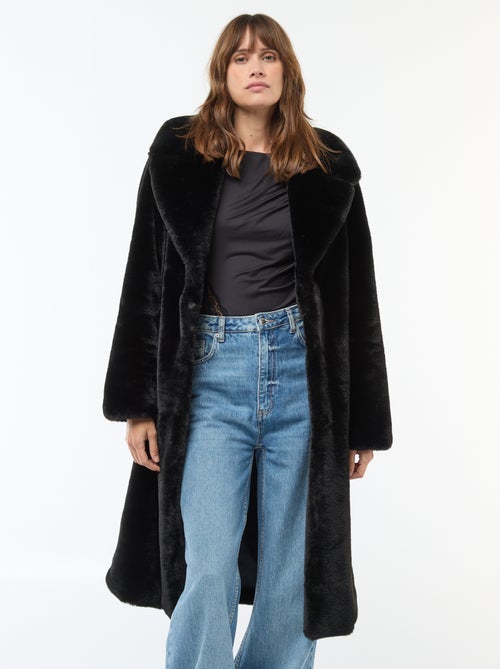 Lange jas van imitatiebont - Kiabi