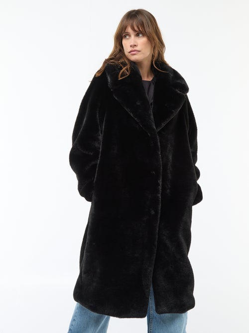 Lange jas van imitatiebont - Kiabi