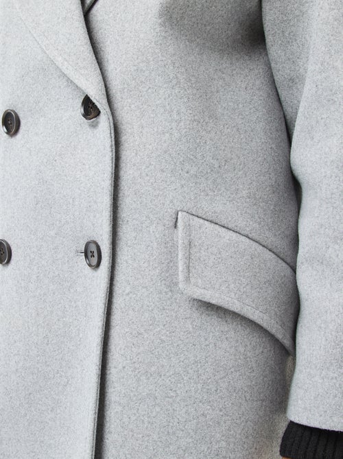 Lange jas van wolachtige stof - Kiabi