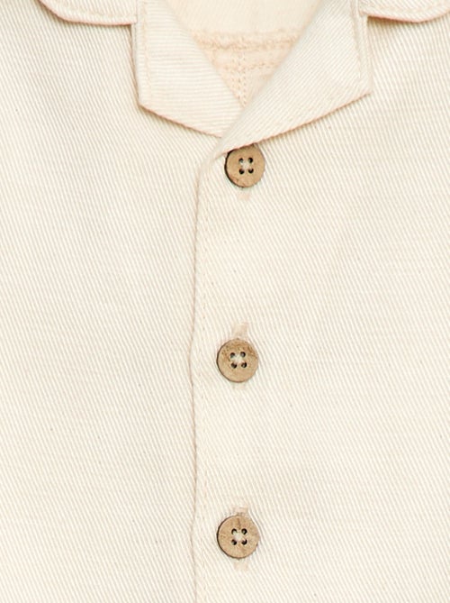 Lange jumpsuit met relax fit hemdkraag - Kiabi