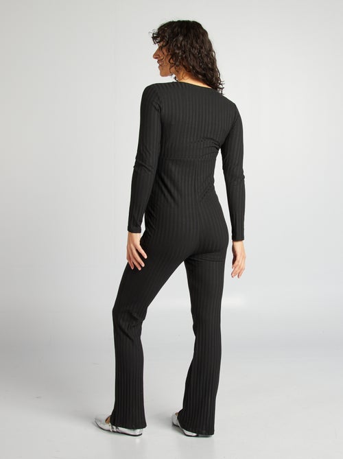 Lange jumpsuit van ribtricot 'Only Maternity' - Kiabi