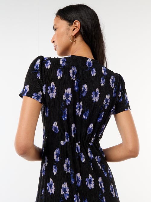 Lange jurk met all-over fijne print - Kiabi