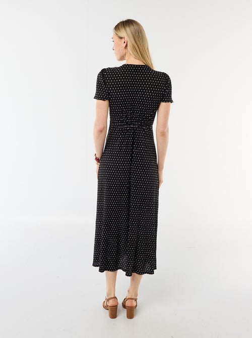 Lange jurk met all-over fijne print - Kiabi