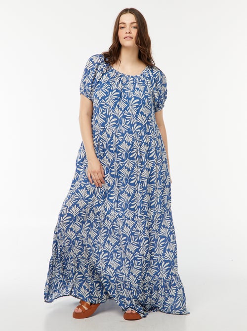 Lange jurk met bardothals - Kiabi