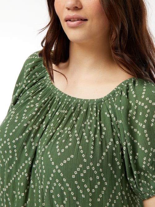 Lange jurk met bardothals - Kiabi