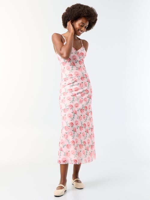 Lange jurk met bloemenprint - Kiabi Lange jurk met bloemenprint - Kiabi