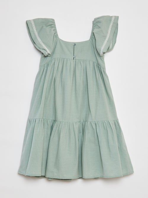 Lange jurk met borduursels - Kiabi