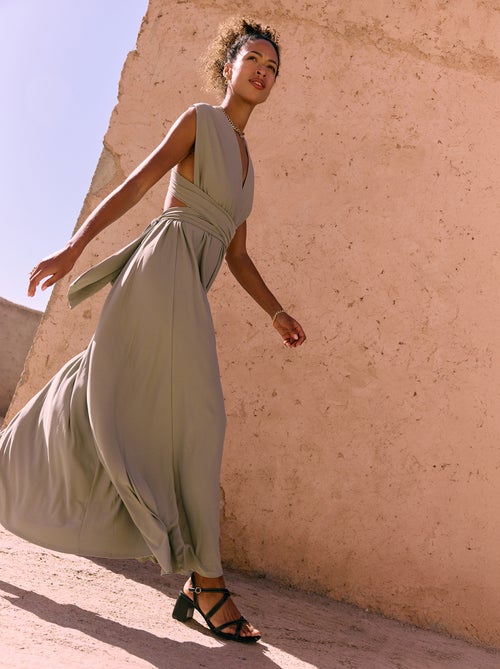 Lange jurk met meerdere draagwijzen - Kiabi