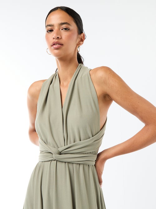 Lange jurk met meerdere draagwijzen - Kiabi