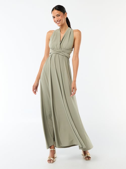 Lange jurk met meerdere draagwijzen - Kiabi
