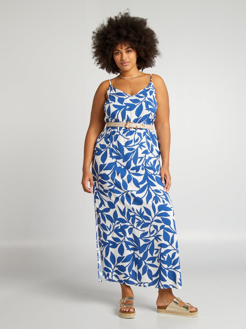 Lange jurk met motiefje 'Vero Moda Curve' WIT - Kiabi