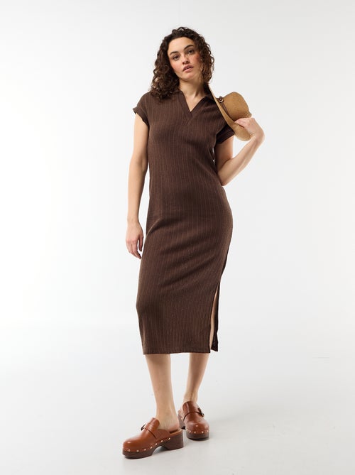 Lange jurk met polokraag - Kiabi