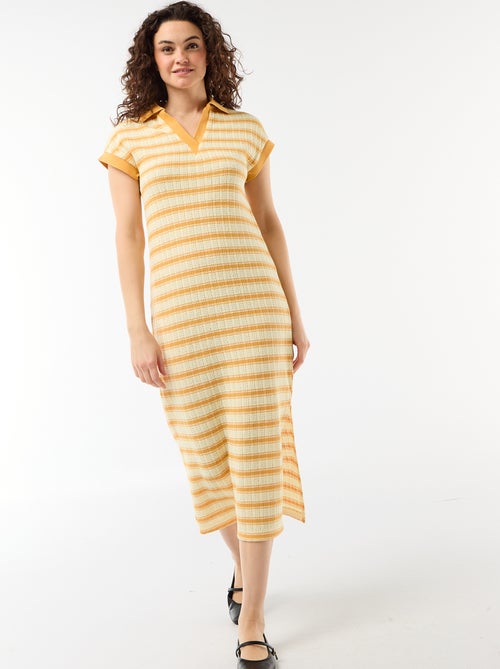 Lange jurk met polokraag - Kiabi