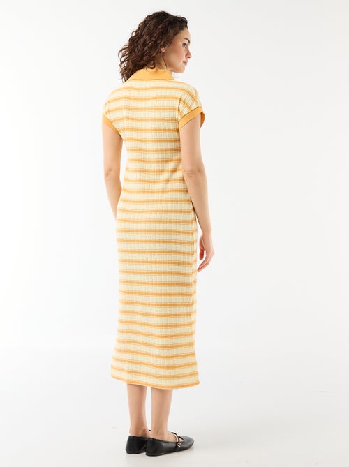 Lange jurk met polokraag - Kiabi