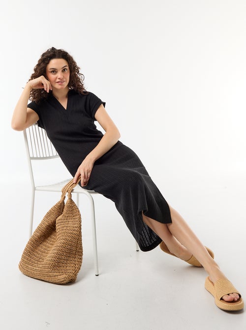 Lange jurk met polokraag - Kiabi