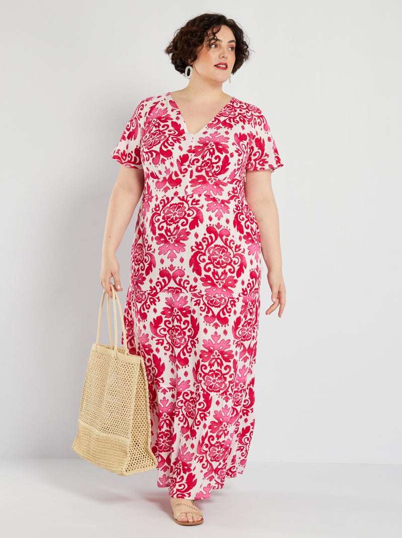 Lange jurk met print ROSE - Kiabi