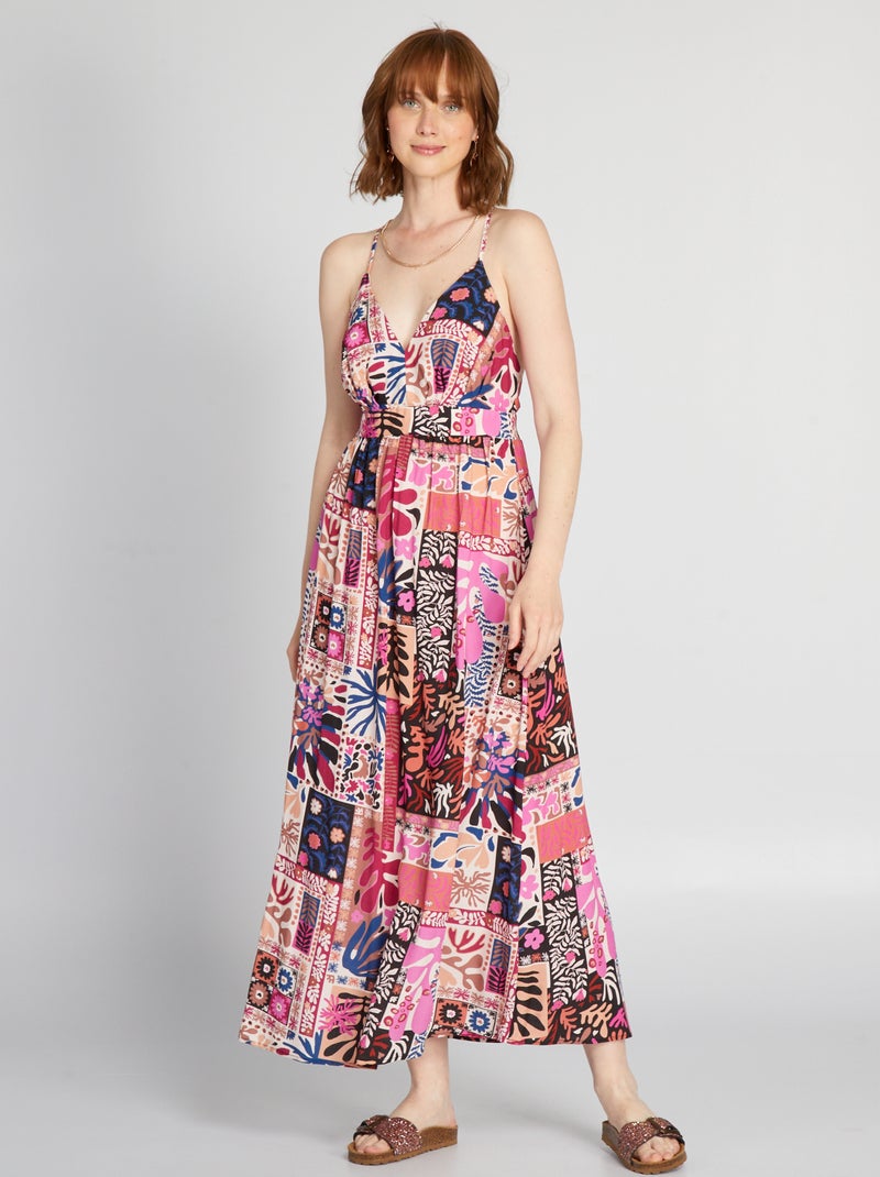 Lange jurk met print ROSE - Kiabi