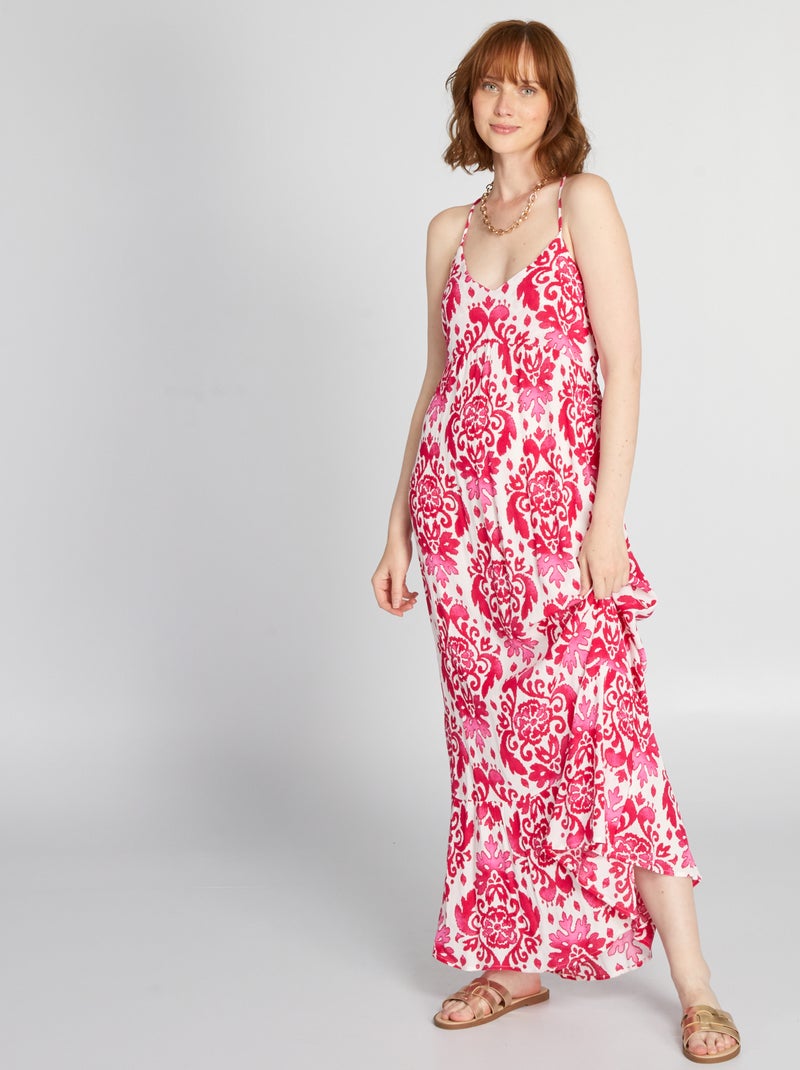 Lange jurk met strokenrok ROSE - Kiabi