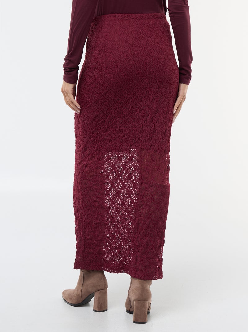 Lange kanten rok Rood - Kiabi