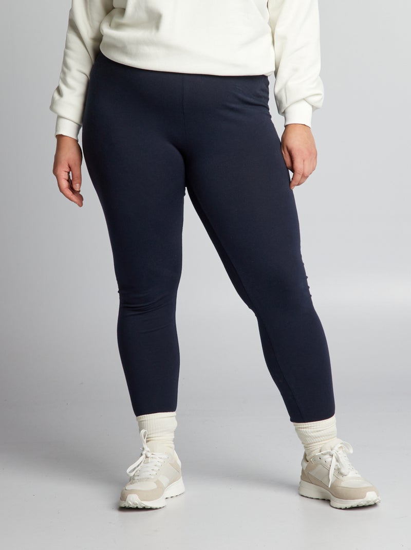 Lange katoenen legging BLAUW - Kiabi
