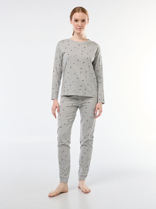 Lange katoenen pyjamaset - 2-delig - Kiabi