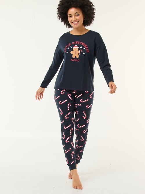 Lange kerstpyjama - 2-delig - Kiabi