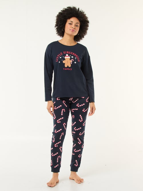 Lange kerstpyjama - 2-delig - Kiabi