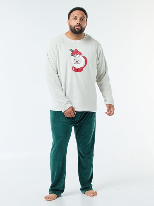 Lange kerstpyjama - 2-delig - Kiabi