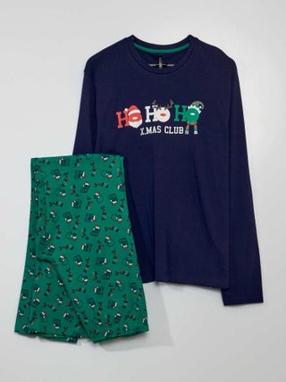 Lange kerstpyjama - 2-delig